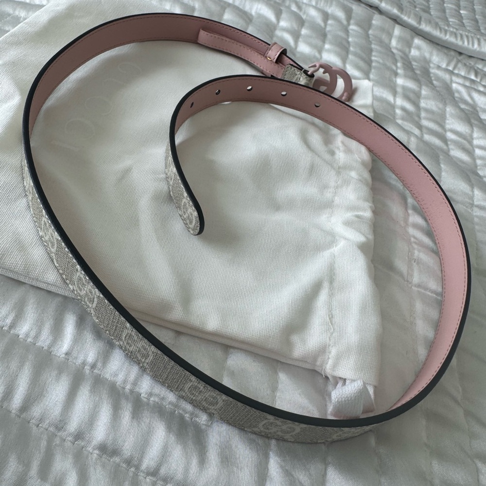 Gucci Pink and Black Women's Belt